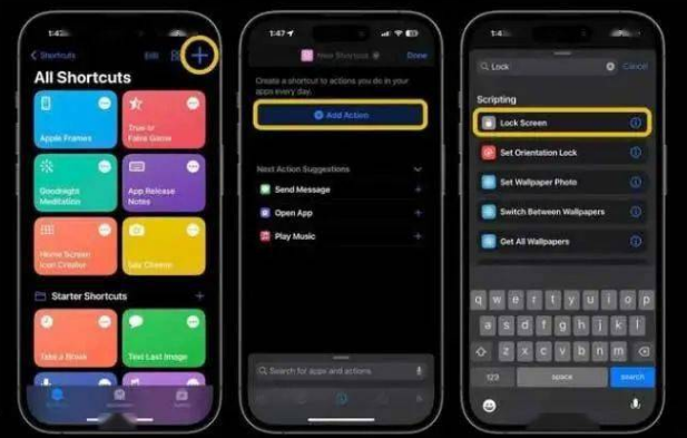 临猗苹果14锁屏维修店分享iPhone14升级iOS16.4后如何创建锁屏快捷方式 
