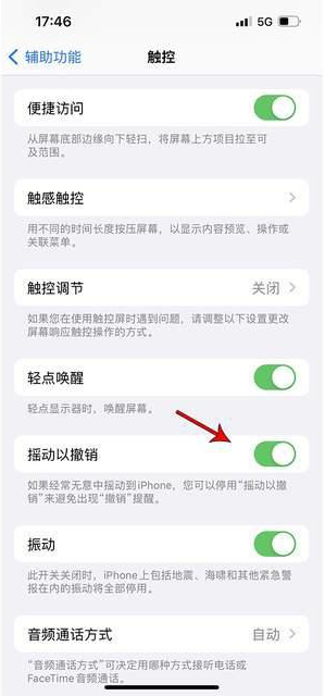 临猗苹果手机维修分享iPhone手机如何设置摇一摇删除文字 